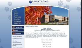 
							         Board Meeting Dates | Lopatcong School District								  
							    