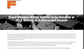
							         Board Member Wendy Spinner to be Honored at 2018 Women of ...								  
							    