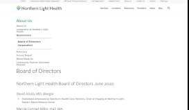 
							         Board of Directors - Northern Light Health								  
							    