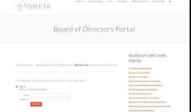 
							         Board of Directors Portal - ISMETA								  
							    