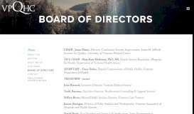 
							         Board of Directors — Vermont Program for Quality in Health Care, Inc.								  
							    