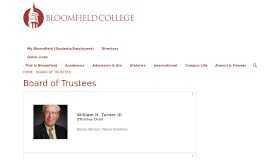 
							         Board of Trustees | Bloomfield College								  
							    