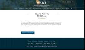 
							         Board Portal Program | WAICU								  
							    