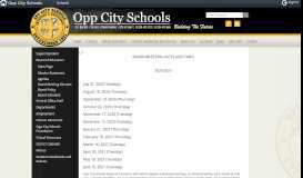 
							         Board Schedule | Opp City Schools								  
							    