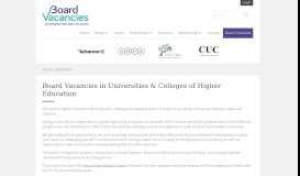 
							         Board Vacancies - Committee of University Chairs								  
							    