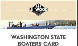
							         Boaters License Instruction — Camp Firwood								  
							    