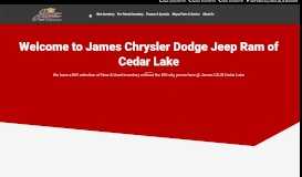 
							         BoBB Chrysler Dodge Jeep RAM Cedar Lake | New & Used Car Dealer								  
							    