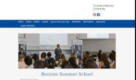 
							         Bocconi Summer School | Friends of Bocconi University								  
							    