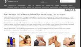 
							         Body Massage, Sports Massage, Reflexology, Aromatherapy Courses ...								  
							    