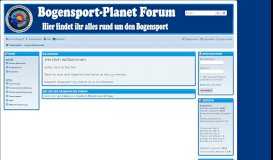 
							         Bogensport-Planet Forum - Portal								  
							    