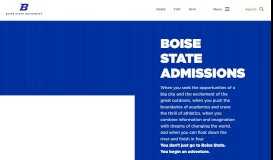 
							         Boise State Admissions - Admissions - Boise State University								  
							    