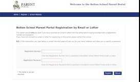 
							         Bolton School Parent Portal|Register by Letter								  
							    