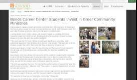 
							         Bonds Career Center Students Invest in Greer Community Ministries								  
							    