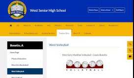 
							         Bonetto, A / West Volleyball - West Seneca School District								  
							    