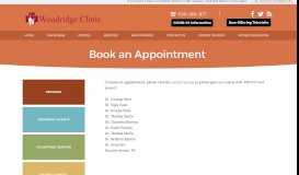 
							         Book an Appointment - Medical Physicians in ... - Woodridge Clinic								  
							    