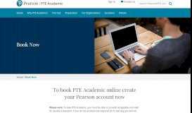 
							         Book an English Language Test | PTE Academic								  
							    