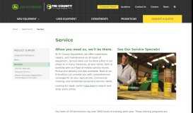 
							         Book service for your John Deere tractor or mower at Tri County in MI								  
							    