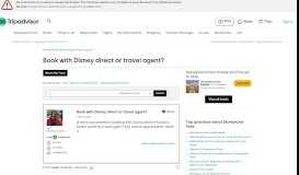 
							         Book with Disney direct or travel agent? - Disneyland Paris Forum ...								  
							    