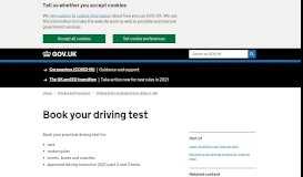 
							         Book your driving test - GOV.UK								  
							    