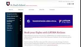 
							         Book your flights with LATAM Airlines - St. Paul's School								  
							    