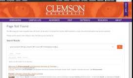 
							         Booking - Clemson University								  
							    