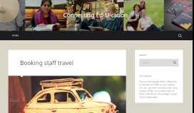 
							         Booking staff travel – Connecting Ed-U-cation								  
							    