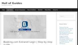 
							         Booking.com Extranet Login | Step by step guide | Hall of Guides								  
							    