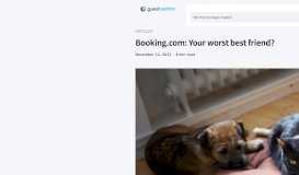 
							         Booking.com: Your worst best friend? - GuestCentric								  
							    