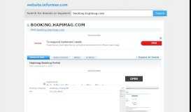 
							         booking.hapimag.com at WI. Hapimag Booking Portal - Website Informer								  
							    