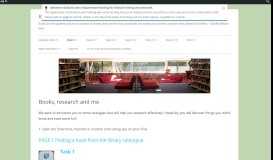 
							         Books, research and me | Ringwood Secondary College Library								  
							    