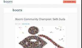 
							         Boomi Community Champion: Seth Duda | Dell Boomi								  
							    