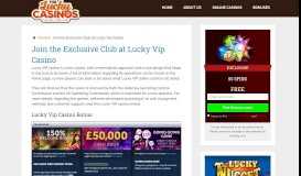 
							         Boost your Bankroll with a £500 Lucky Vip Casino Bonus								  
							    