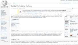 
							         Booth University College - Wikipedia								  
							    