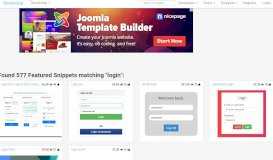 
							         Bootstrap and jQuery 'login' code snippets - Bootsnipp								  
							    