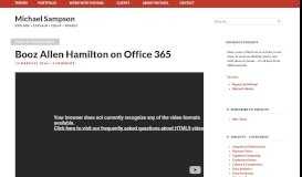 
							         Booz Allen Hamilton on Office 365 – Michael Sampson								  
							    