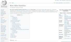 
							         Booz Allen Hamilton - Wikipedia								  
							    