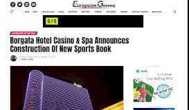 
							         Borgata Hotel Casino & Spa Announces Construction Of New Sports ...								  
							    