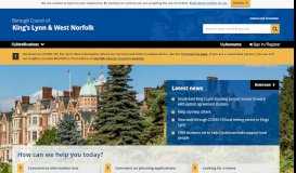 
							         Borough Council of King's Lynn & West Norfolk Homepage								  
							    
