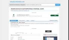 
							         bosch-automotive-portal.com at WI. AA Startseite - Website Informer								  
							    