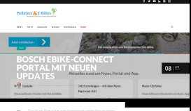 
							         Bosch eBike-Connect Portal mit neuen Updates - Pedelecs und E-Bikes								  
							    