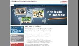 
							         Bosch Power Tools Innovation Portal - Home								  
							    