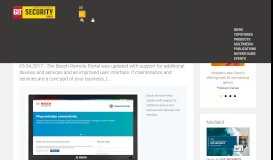 
							         Bosch Remote Portal update | GIT-SECURITY.com – Portal for Safety ...								  
							    