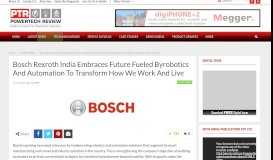 
							         Bosch Rexroth India embraces future fueled byrobotics and ...								  
							    