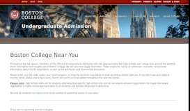 
							         Boston College Near You - Boston College Undergraduate Admission								  
							    