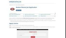 
							         Boston Market Job Application - Apply Online								  
							    