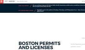 
							         Boston permits and licenses | Boston.gov								  
							    
