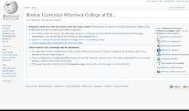 
							         Boston University Wheelock College of Education & Human - Wikipedia								  
							    
