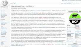 
							         Botswana Congress Party - Wikipedia								  
							    
