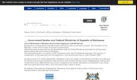 
							         Botswana Government Agencies - Nations Online Project								  
							    