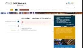 
							         Botswana Launches Trade Portal | Go Botswana | Botswana ...								  
							    